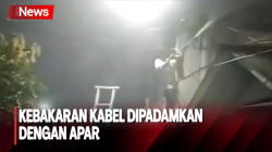 Kebakaran Kabel di Gardu Listrik Dipadamkan Warga dengan APAR
