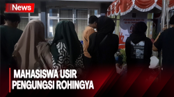  Mahasiswa Aceh Usir Pengungsi Rohingya dari Balee Meuseuraya