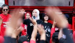 Kunjungi Magelang, Siti Atikoh Senam Pagi bersama Masyarakat dan Sarapan Soto Ayam