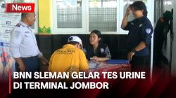 Puluhan Sopir Bus AKAP Jalani Tes Urine di Terminal Jombor
