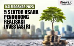 Infografis Kaleidoskop 2023: 5 Besar Sektor Pendorong Realisasi Investasi RI