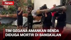 Benda Diduga Mortir Diamankan Tim Gegana Dari Lokasi Ledakan Bangkalan