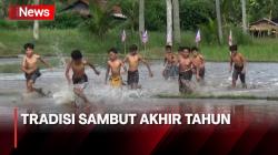 Warga Desa Suwat Gianyar Gelar Tradisi Perang Air Sambut Tahun Baru 2024