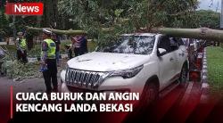 Cuaca Buruk dan Angin Kencang di Bekasi, Pohon Tumbang Timpa 1 Unit Mobil