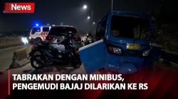 Pengemudi Bajaj Dilarikan ke RS setelah Ditabrak Minibus di Pesing Jakbar