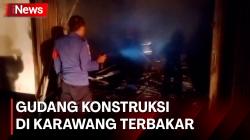  Detik-Detik Kebakaran Melanda Gudang Konstruksi di Karawang 