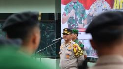 Polres Rokan Hulu Apel Bersama Koramil 02 Rambah, TNI-Polri Solid Kawal Pemilu 2024<