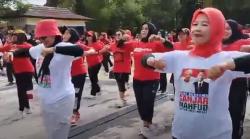 Relawan Gama di Kuningan Gelar Senam Sehat Sosialisasikan Ganjar-Mahfud