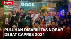 Puluhan Penyandang Disabilitas Nobar Debat Capres 2024 dengan Relawan Ganjar-Mahfud 