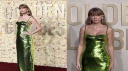 Taylor Swift Memesona saat Melenggang di Red Carpet Golden Globes 2024, Netizen: Diva