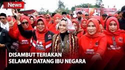 Membeludak! Ribuan Relawan Wanita Sambut Siti Atikoh di Lampung