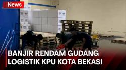Hujan Deras, Gudang Logistik KPU Kota Bekasi Kebanjiran 