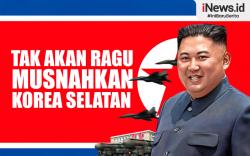 Infografis Kim Jong Un Tak Akan Ragu Musnahkan Korea Selatan Jika Terjadi Perang