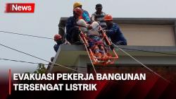 Tersengat Listrik di Atap Rumah, Pekerja Bangunan Berhasil Dievakuasi Tim Rescue BPBD Sidoarjo