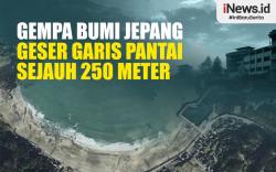 Infografis Gempa Bumi Jepang Geser Garis Pantai Sejauh 250 Meter