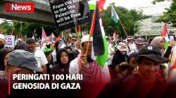 Peringati 100 Hari Genosida di Gaza, Ribuan Orang Gelar Aksi di Depan Kedubes Amerika Serikat