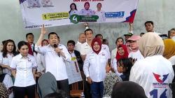 Meriah, Makan Gratis dari Gerobak Perindo Dihadiri HT dan Angela di Wonosari Surabaya<