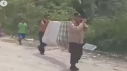 Viral Aksi Heroik Bripka Heru Tandu Ibu Melahirkan Sejauh 3 Km<
