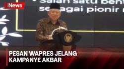 Kampanye Akbar Harus Riang Gembira, Wapres: Semua yang Terlibat Harus Saling Jaga