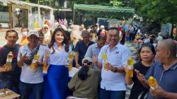 Warga Rusun Menanggal Surabaya Senang Ada Bazar Murah dari Caleg Perindo Natalia Cecilia<