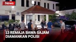 Nongkrong Bawa Sajam, 13 Remaja di Jaktim Diamankan Polisi 