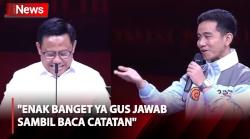 Jawab Pertanyaan sambil Baca Catatan, Gibran Sindir Cak Imin