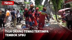 Tiga Orang Tewas akibat Tembok SPBU Roboh di Tebet Jaksel