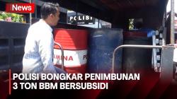 Disimpan dalam Warung, Polisi Bongkar Penimbunan 3 Ton BBM Bersubsidi di Padang