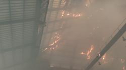 Homebase Klub Basket Bali United Hangus Terbakar, Petugas Berjibaku Padamkan Kobaran Api<
