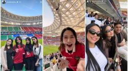 Potret Azizah Salsha Nonton Timnas Indonesia di Qatar, Ada Aksi Teriak-Teriak di Tribun