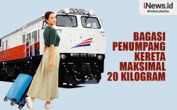 Infografis Bagasi Penumpang Kereta Maksimal 20 Kilogram