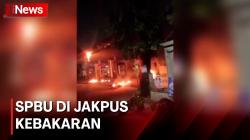 SPBU di Kawasan Johar Baru Jakpus Hangus Terbakar 