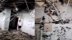 Penampakan usai Ledakan di Semen Padang Hospital, Plafon Ambruk Pecahan Kaca Berserakan<