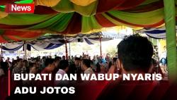 Saling Dorong, Bupati dan Wabup Rokan Hilir Nyaris Adu Jotos di Depan Umum