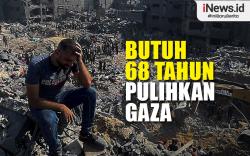 Infografis PBB Ungkap Butuh 68 Tahun untuk Pulihkan Gaza 