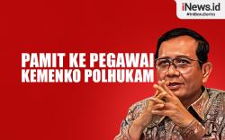 Infografis Mahfud MD Pamit ke Pegawai Kemenko Polhukam