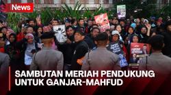 Meriahnya Sambutan Pendukung Ganjar-Mahfud Jelang Debat Kelima