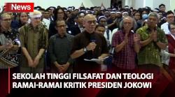 Civitas Academica Sekolah Tinggi Filsafat dan Teologi Ramai-Ramai Kritik Presiden Jokowi