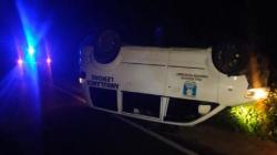 Kecelakaan Ambulans Angkut Pasien Kritis Terguling di Tanggamus Lampung