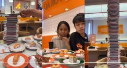 Viral, Pasangan Ini Makan Sushi hingga 65 Piring, Bayarnya Rp68.000, Netizen: Mukanya Ditandain!