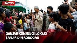 Kunjungi Lokasi Banjir Grobogan, Ganjar Ajak Relawan Gotong Royong Bantu Korban