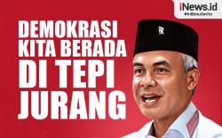 Infografis Ganjar Sebut Demokrasi Kita Berada di Tepi Jurang