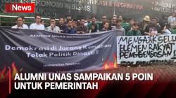 Alumni Unas Gelar Aksi Damai, Sampaikan 5 Poin untuk Pemerintah