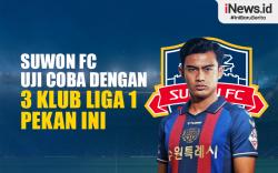 Infografis Suwon FC Uji Coba dengan 3 Klub Liga 1 Pekan Ini