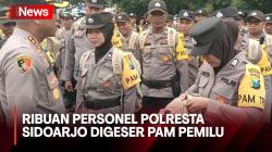 Jelang Pemilu, Ribuan Personel Polisi Digeser ke 18 Kecamatan di Sidoarjo untuk Pengamanan