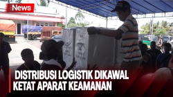 Distribusi Logistik Pemilu ke Distrik Kwamki Namara Dikawal Ketat Aparat Keamanan
