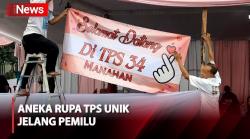 Intip Dekorasi TPS 34 Manahan Solo yang Usung Tema Valentine di Hari Pencoblosan