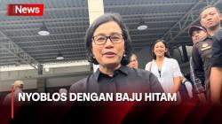 Sri Mulyani Kenakan Baju Hitam saat Nyoblos, Wartawan: Nggak Lagi Berkabung Kan Bu?