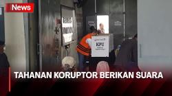 Tahanan Koruptor Memberikan Suara di TPS 901 Rutan KPK