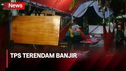 Hari Pemungutan Suara, TPS di Kebayoran Lama Terendam Banjir 1 Meter